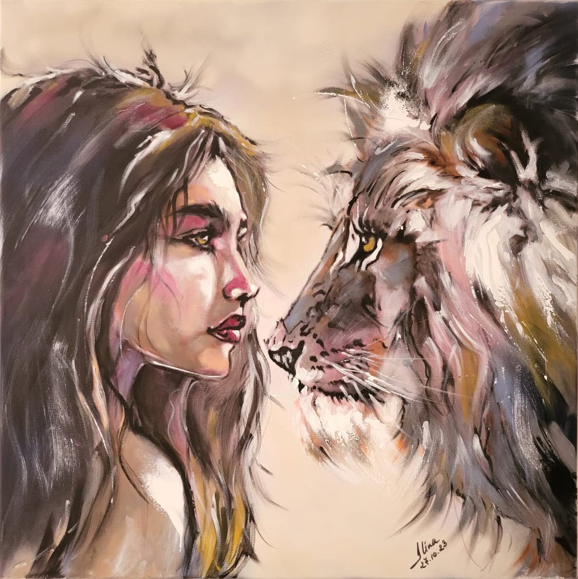 ArteDiAlina.com painting: The lion tamer